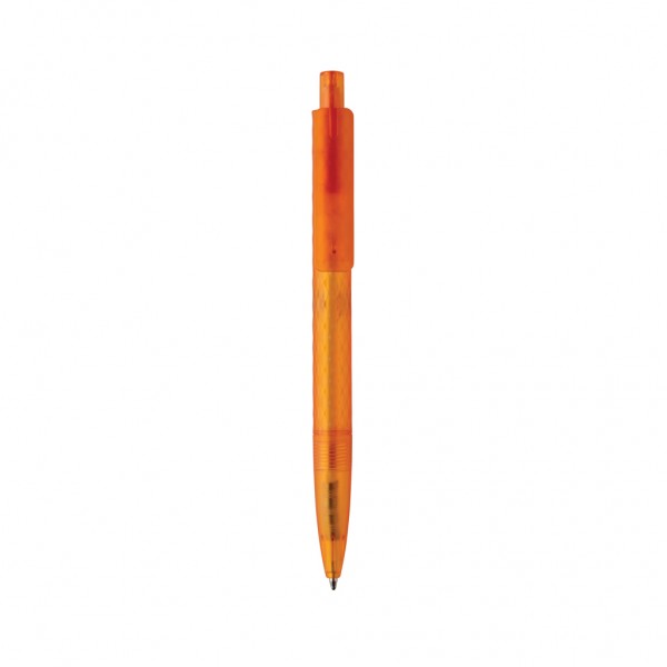 X3 Frosted-Pen aus GRS recyceltem PC, orange