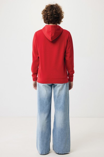 IQONIQ Yengo Hoodie mit Seitentaschen aus rec. Baumwolle, rot XXS