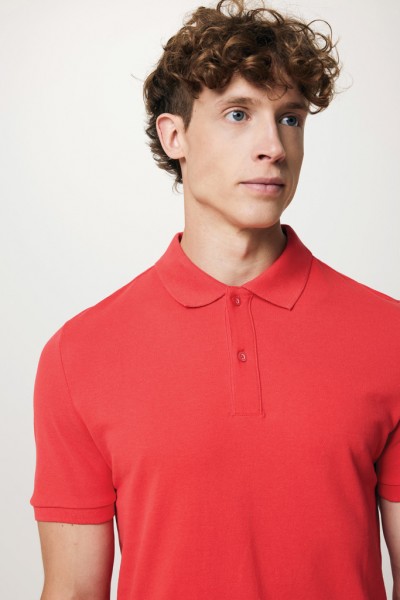 IQONIQ Yosemite Piqué-Poloshirt aus recycelter Baumwolle, luscious red M