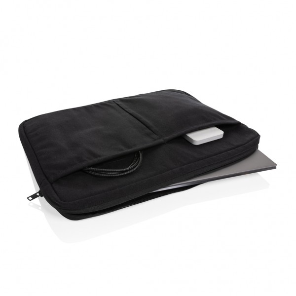 Laluka AWARE™ 15,6` Laptoptasche aus recycelter Baumwolle, schwarz