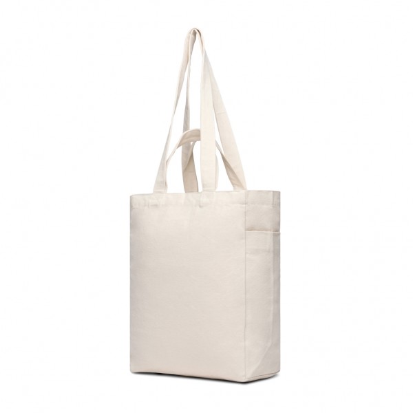VINGA Hilo AWARE™ Tasche mit Reißverschluss aus rec. Canvas, off white