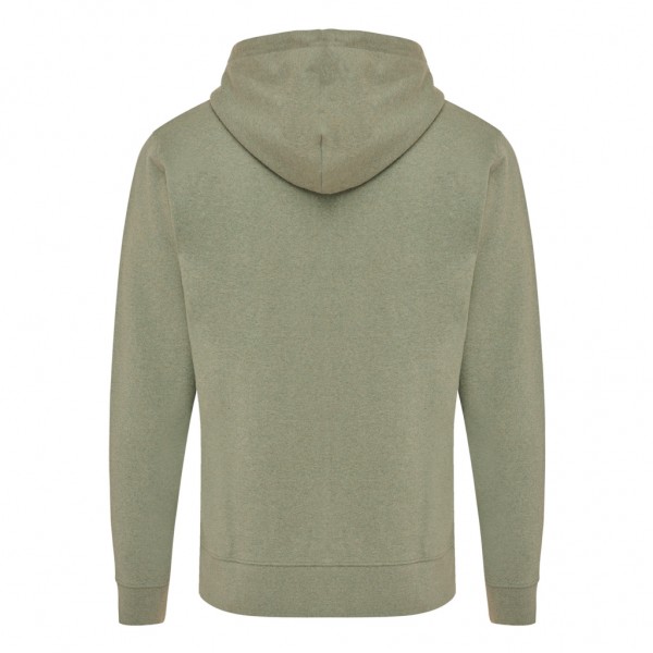 IQONIQ Abisko Zip-Kapuzenpullover aus recycelter Baumwolle, heather green M