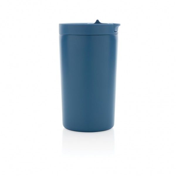 Doppelwandiger Vakuum-Becher aus RCS recyceltem SS, blau