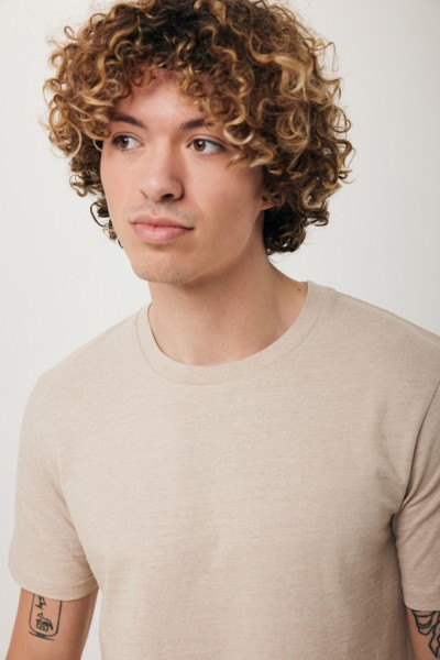 IQONIQ Brett T-Shirt aus recycelter Baumwolle, light heather brown XL