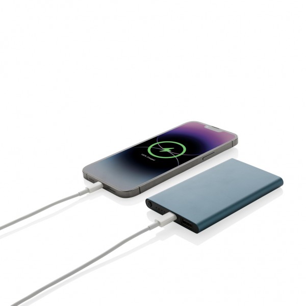 4.000mAh Type-C Powerbank aus RCS recyeltem ABS & Aluminium, blau