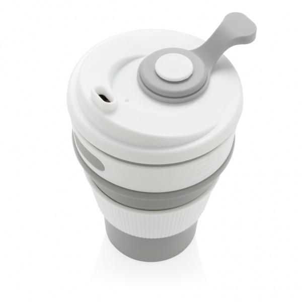 faltbarer Silikon-Becher, grau