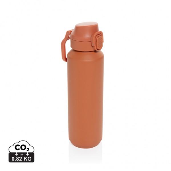 Via RCS Re-Steel Sportflasche mit Verschluss, 600ml, orange
