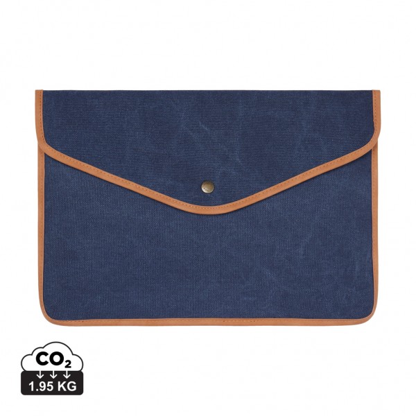 VINGA Bosler 16` Laptop-Tasche aus GRS recyceltem Canvas, navy blau