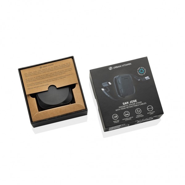 Urban Vitamin San Jose 100W-Halter mit einziehbarem Kabel, schwarz