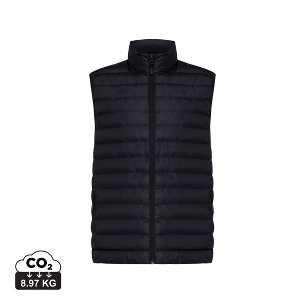 IQONIQ Meru Herren Bodywarmer aus recyceltem Polyester, schwarz S