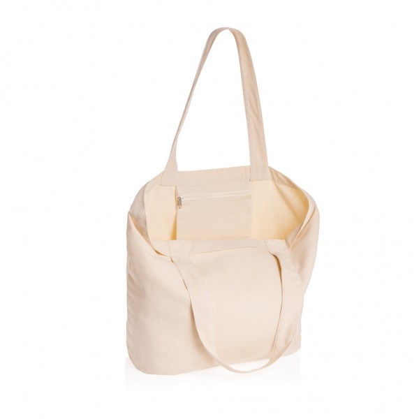 Impact Aware™ 240g/m² rcCanvas Shopper + Tasche, ungefärbt, off white