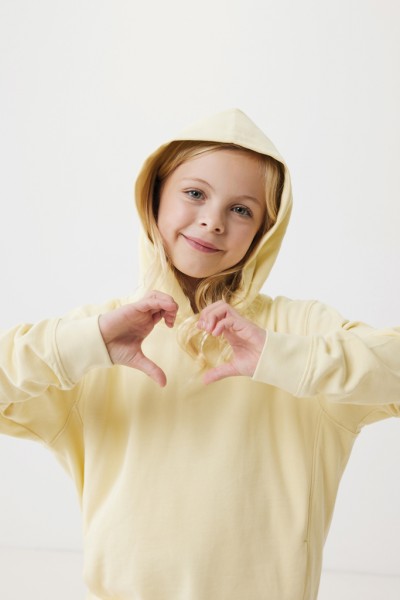 IQONIQ Yengo KidsHoodie mit Seitentaschen aus rec. Baumwolle, cream yellow 34