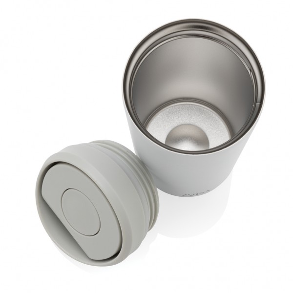 Avira Alix Klickbecher aus RCS rec. Stahl 400ml, weiß