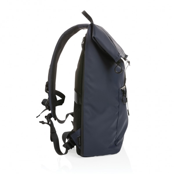 Impact AWARE™ RPET wasserabweisender 15.6` Laptop-Rucksack, navy blau