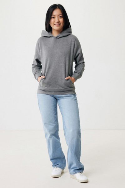 IQONIQ Yengo Hoodie mit Seitentaschen aus rec. Baumwolle, light heather anthracite XXXL