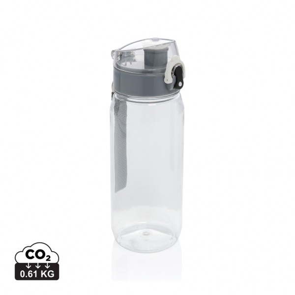 Yide RCS rPET verschließbare Wasserflasche 600ml, transparent