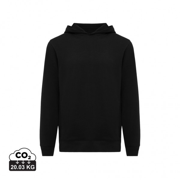 IQONIQ Yengo Hoodie mit Seitentaschen aus rec. Baumwolle, schwarz XXL