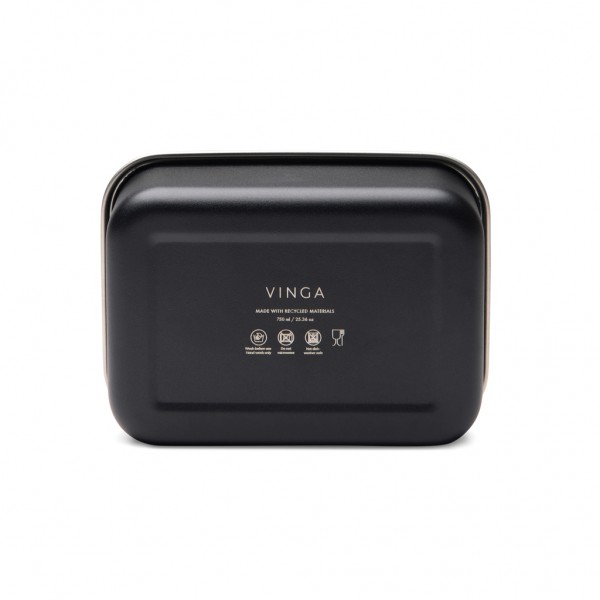 VINGA Parks Lunch-Box aus RCS Stainless-Steel, schwarz