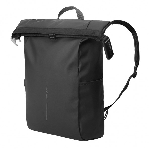Urban wasserabweisender Fahrrad-Rucksack, schwarz