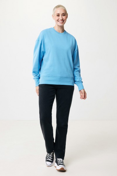 IQONIQ Kruger Relax-Rundhals-Sweater aus recycelt. Baumwolle, tranquil blue XXS