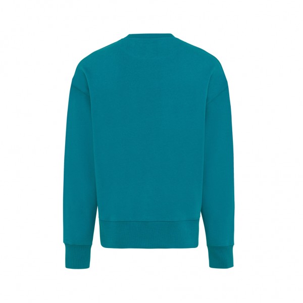 IQONIQ Kruger Relax-Rundhals-Sweater aus recycelt. Baumwolle, verdigris XS