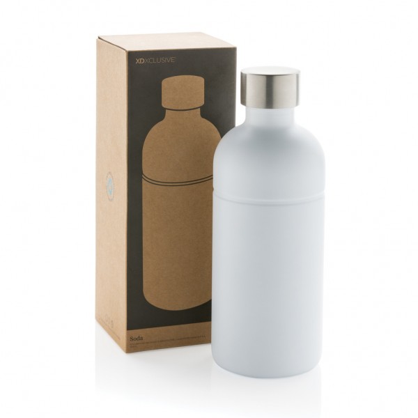 Soda Trinkflasche aus RCS-zertifiziertem Stainless-Steel, weiß
