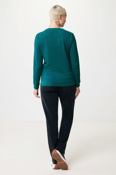 IQONIQ Zion Rundhals-Sweater aus recycelter Baumwolle, verdigris XXL