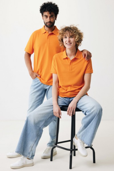 IQONIQ Yosemite Piqué-Poloshirt aus recycelter Baumwolle, orange S
