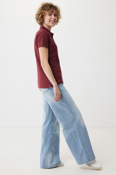 IQONIQ Yosemite Damen Piqué-Poloshirt aus rec. Baumwolle, burgunderrot XXS