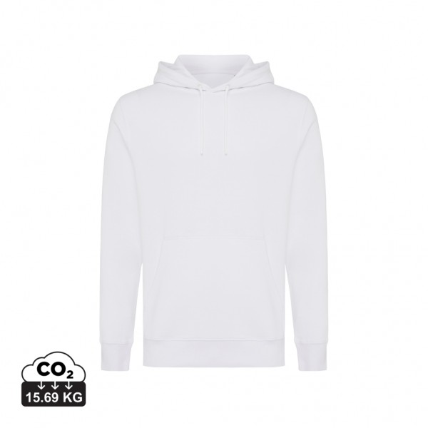 IQONIQ Rila Lightweight Hoodie aus recycelter Baumwolle, recycled white XS