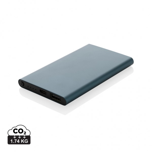 4.000mAh Type-C Powerbank aus RCS recyeltem ABS & Aluminium, blau