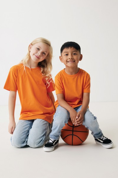 IQONIQ Koli Kids T-Shirt aus recycelter Baumwolle, orange 34