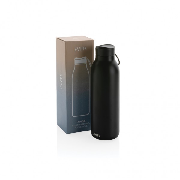 Avira Avior RCS recycelte Stainless-Steel Flasche 500ml, schwarz