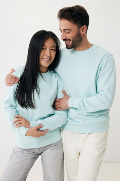 IQONIQ Etosha Lightweight Sweater aus recycelter Baumwolle, crushed mint S