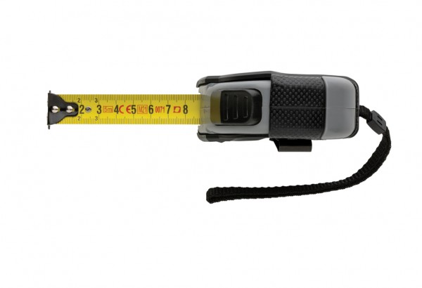 Auto-Stop-Maßband aus recyceltem Kunststoff, 5m/19mm, schwarz