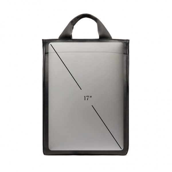 VINGA Bermond Rucksack aus RCS recyceltem PU, schwarz