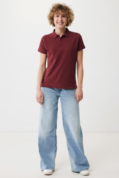 IQONIQ Yosemite Damen Piqué-Poloshirt aus rec. Baumwolle, burgunderrot XXL