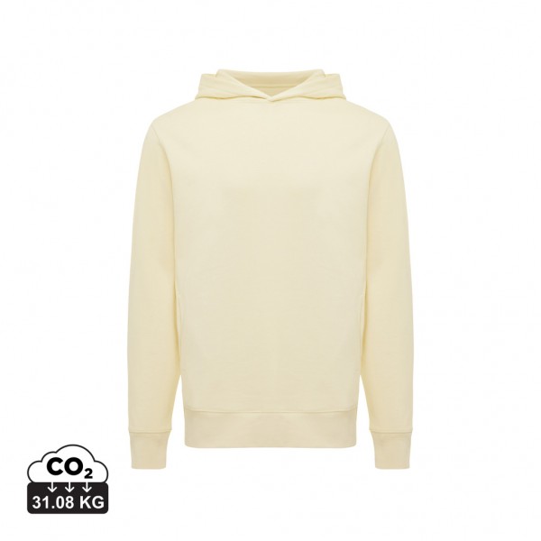 IQONIQ Yengo Hoodie mit Seitentaschen aus rec. Baumwolle, cream yellow XXS