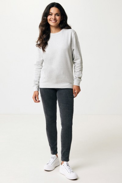 IQONIQ Etosha Lightweight Sweater aus recycelter Baumwolle, light heather grey XL