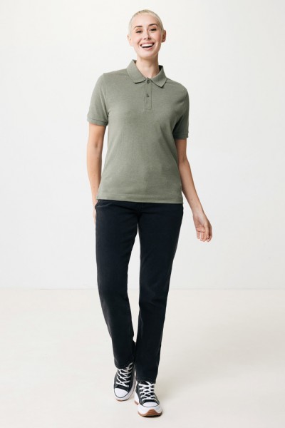 IQONIQ Yosemite Piqué-Poloshirt aus recycelter Baumwolle, heather green XXXL