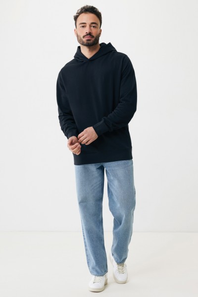 IQONIQ Yengo Hoodie mit Seitentaschen aus rec. Baumwolle, schwarz XXS