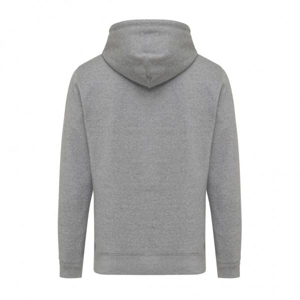 IQONIQ Rila Lightweight Hoodie aus recycelter Baumwolle, light heather anthracite M