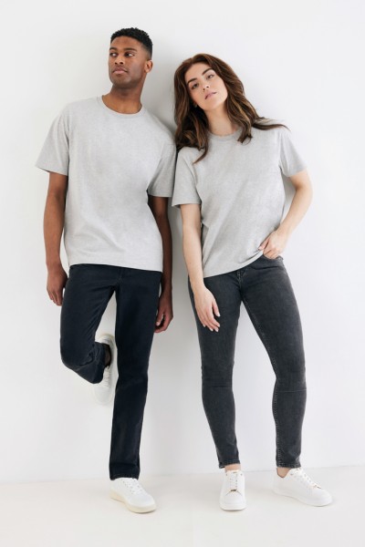 IQONIQ Teide T-Shirt aus recycelter Baumwolle, heather grey XXL