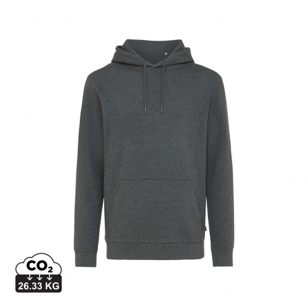 IQONIQ Torres ungefärbter Hoodie aus recycelter Baumwolle, heather anthracite XXXL