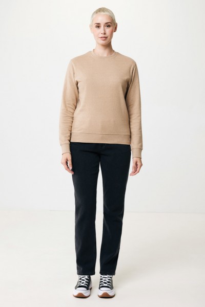 IQONIQ Denali ungefärbt. Rundhals-Sweater aus recycelter BW, heather brown XL