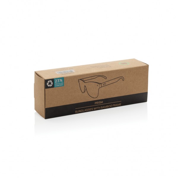 Prism Sonnenbrille aus RCS rec. Kunststoff mit Bambusbügeln, braun