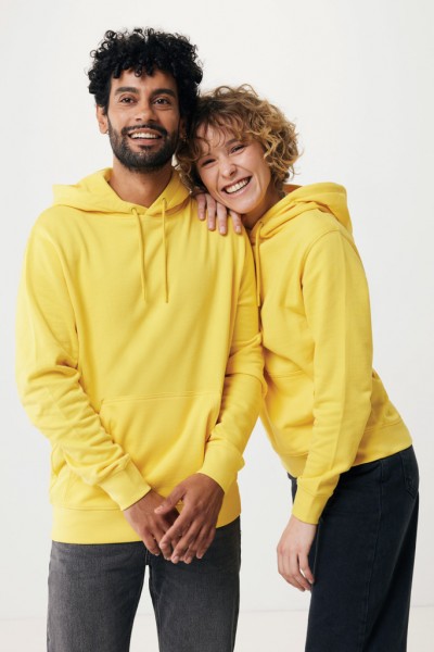 IQONIQ Rila Lightweight Hoodie aus recycelter Baumwolle, gelb XXL