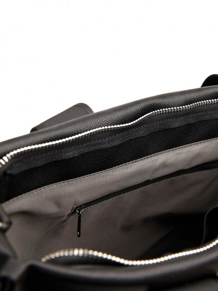 VINGA Bermond Tragetasche aus RCS recyceltem PU, schwarz