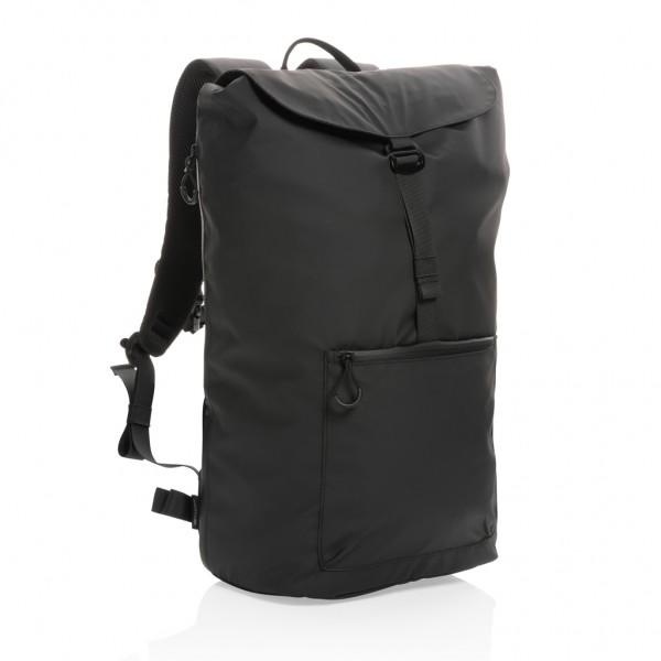 Impact AWARE™ RPET wasserabweisender 15.6` Laptop-Rucksack, schwarz