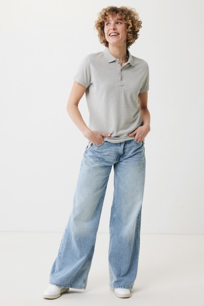 IQONIQ Yosemite Damen Piqué-Poloshirt aus rec. Baumwolle, heather grey XXXL